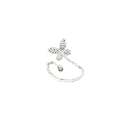14k White Gold 0.33ctw Round Brilliant Diamonds in a Butterfly Ring