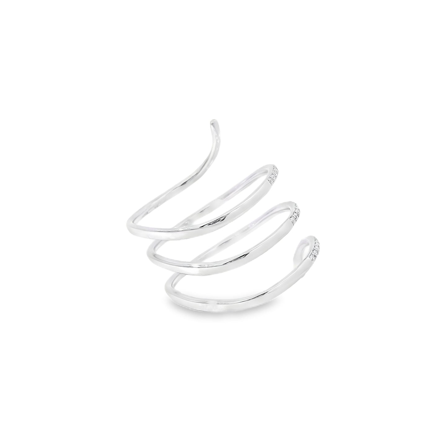 14k White Gold 0.26ctw Round Brilliant Diamonds in a Wrap Ring