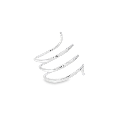 14k White Gold 0.26ctw Round Brilliant Diamonds in a Wrap Ring