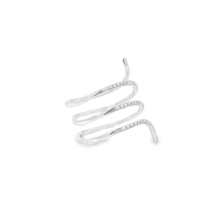 14k White Gold 0.26ctw Round Brilliant Diamonds in a Wrap Ring