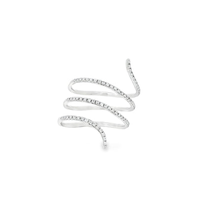 14k White Gold 0.26ctw Round Brilliant Diamonds in a Wrap Ring