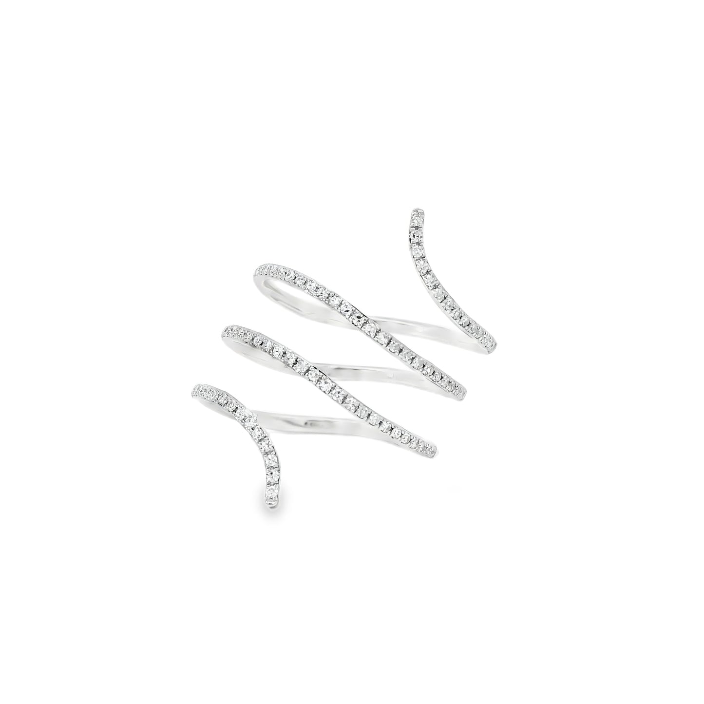 14k White Gold 0.26ctw Round Brilliant Diamonds in a Wrap Ring