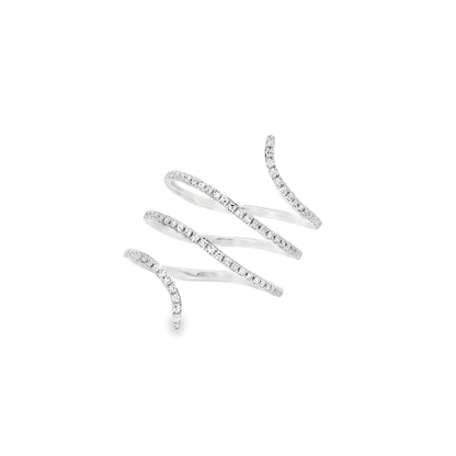 14k White Gold 0.26ctw Round Brilliant Diamonds in a Wrap Ring