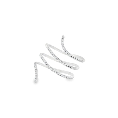 14k White Gold 0.26ctw Round Brilliant Diamonds in a Wrap Ring