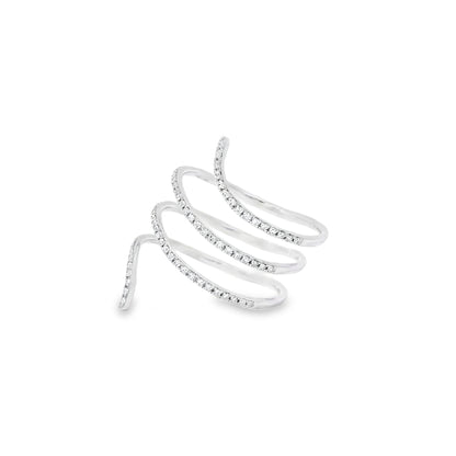 14k White Gold 0.26ctw Round Brilliant Diamonds in a Wrap Ring