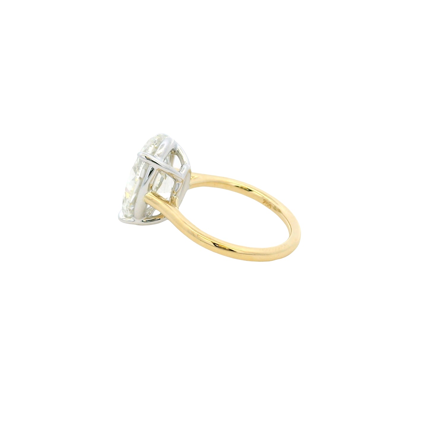 18k Yellow Gold GIA Certified 7.01ct Oval Brilliant Cut Ring