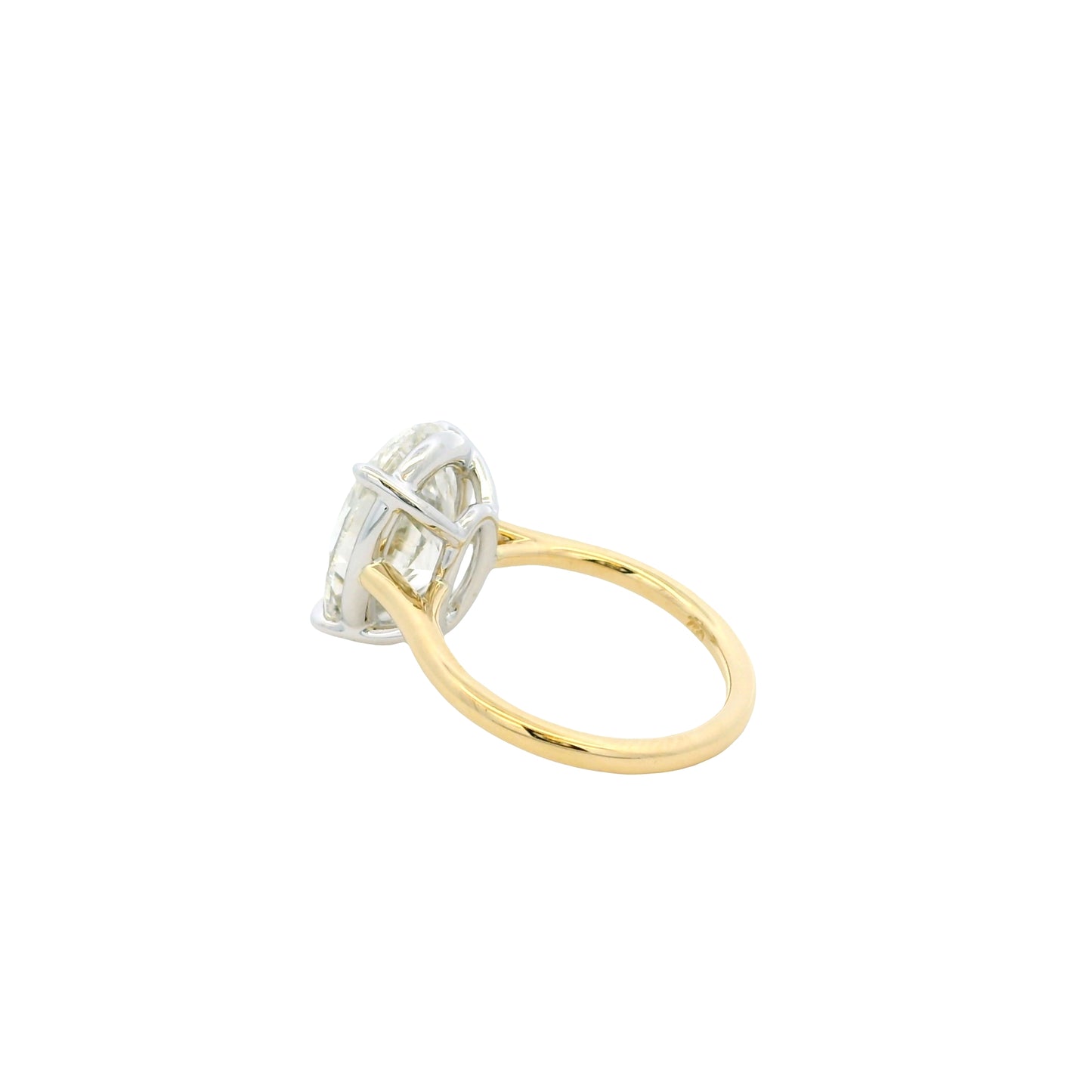 18k Yellow Gold GIA Certified 7.01ct Oval Brilliant Cut Ring