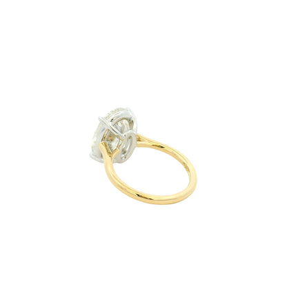 18k Yellow Gold GIA Certified 7.01ct Oval Brilliant Cut Ring