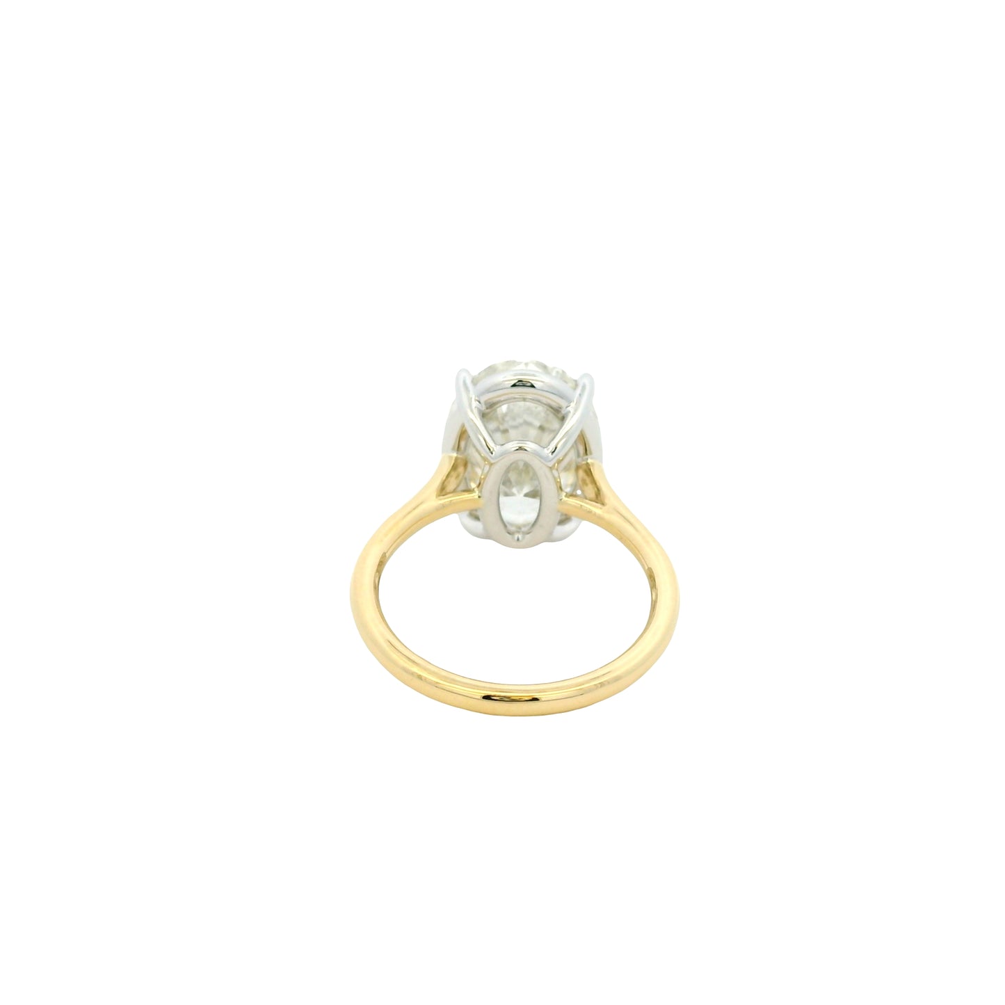 18k Yellow Gold GIA Certified 7.01ct Oval Brilliant Cut Ring