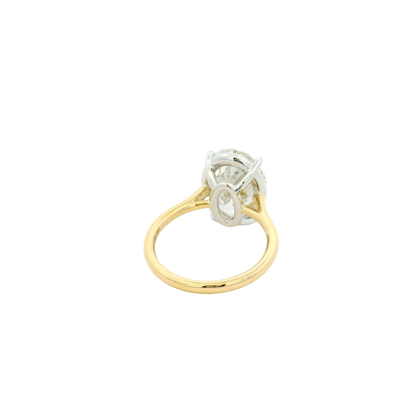 18k Yellow Gold GIA Certified 7.01ct Oval Brilliant Cut Ring