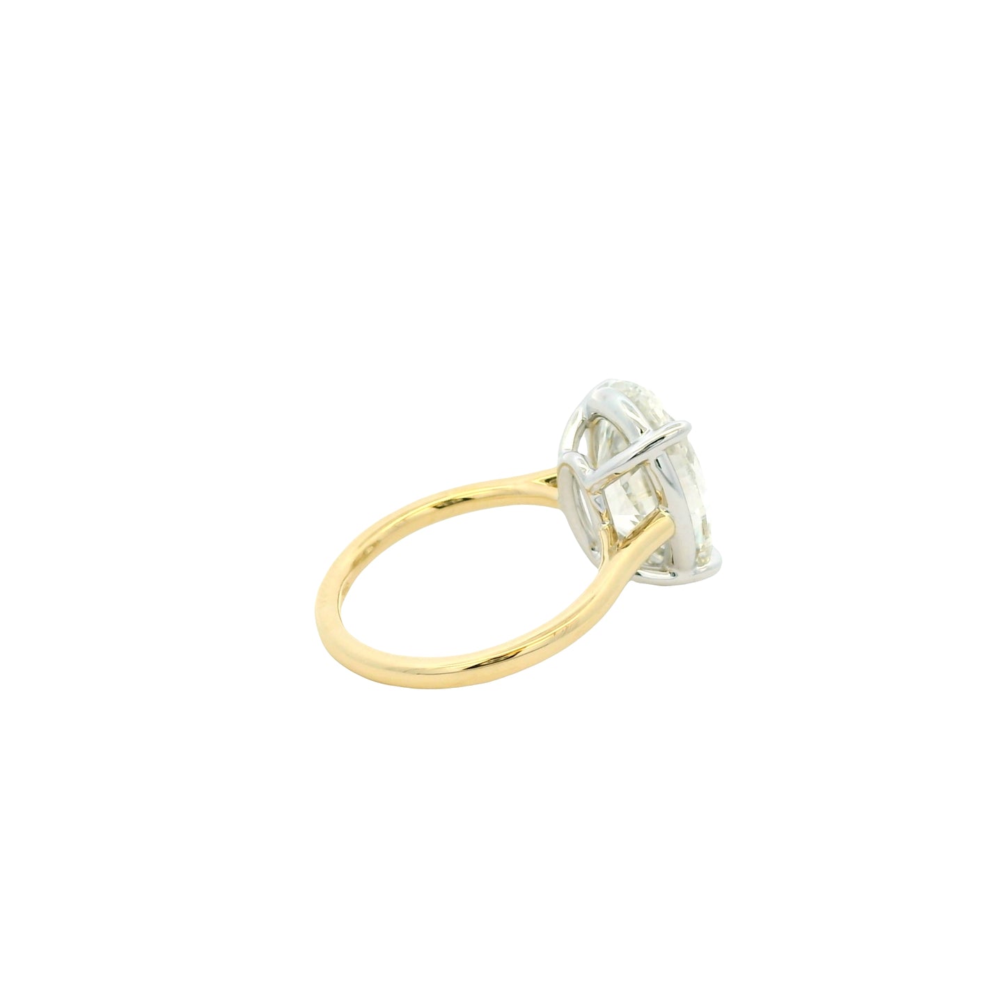 18k Yellow Gold GIA Certified 7.01ct Oval Brilliant Cut Ring