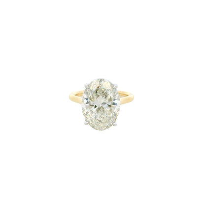 18k Yellow Gold GIA Certified 7.01ct Oval Brilliant Cut Ring