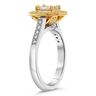 Radiant Fancy Yellow Diamond Ring — view 3