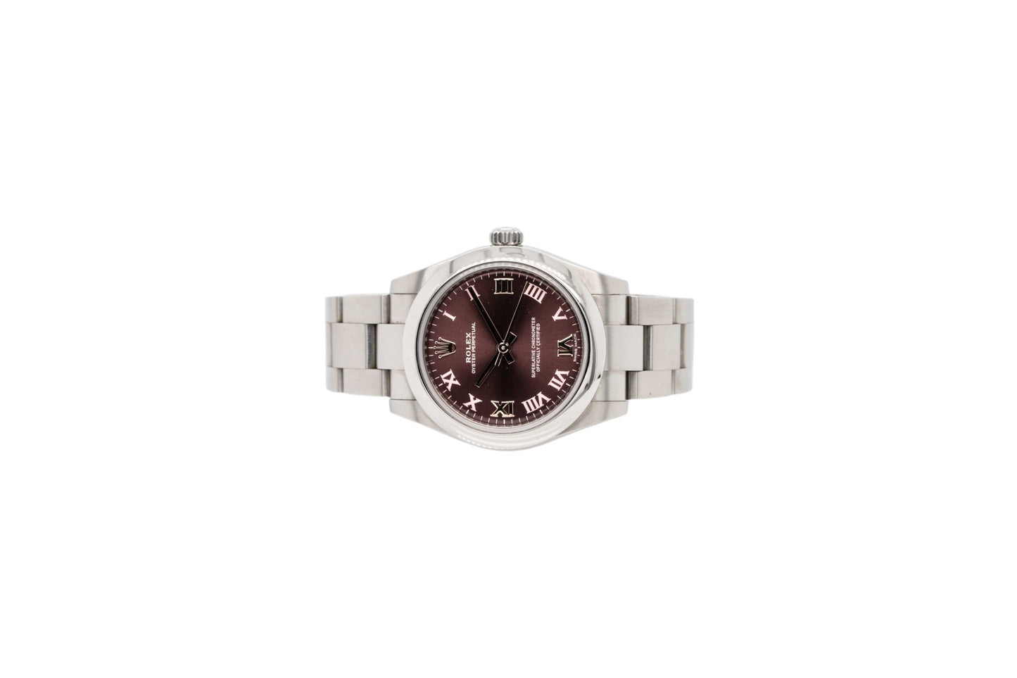 Rolex 177200 Oyster Perpetual Grape Roman Dial Watch
