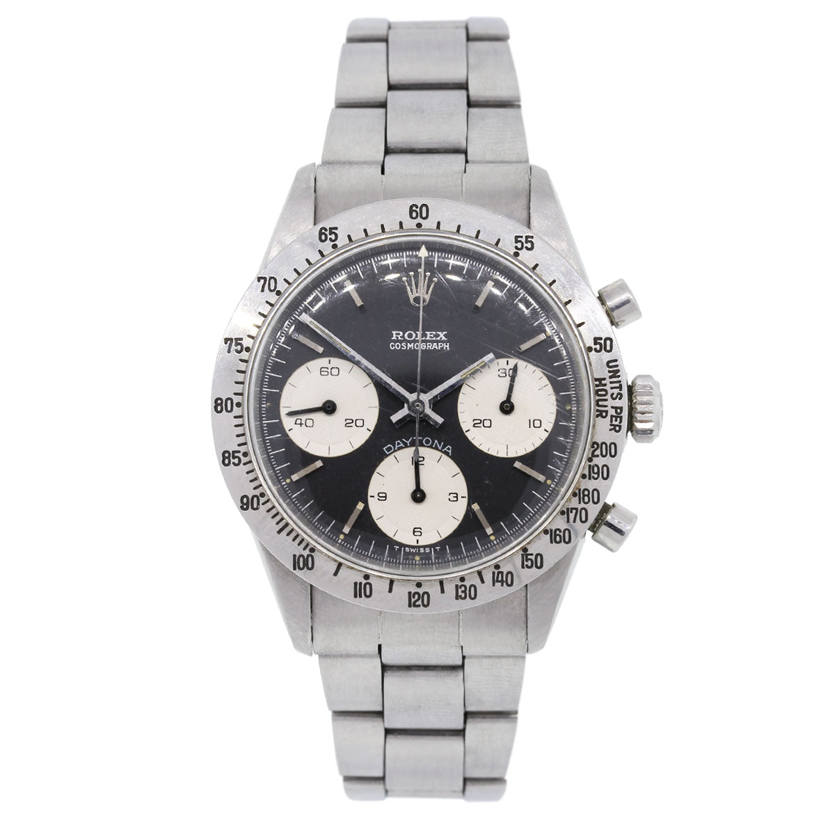 Vintage Rolex Daytona 6262 Black Stainless Steel Watch