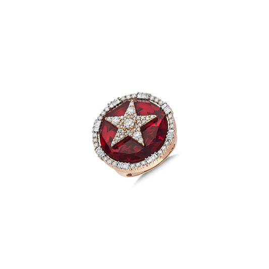 Bee Goddess Sirius Star 18k Gold Diamond Ring