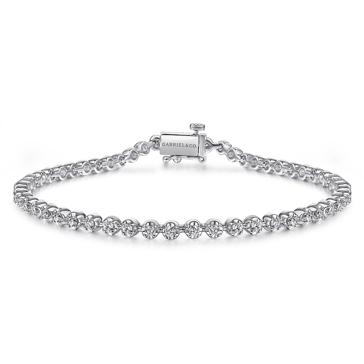 Tennis Bracelet 14K White Gold Diamond 1ct — Gabriel & Co. TB4225W45JJ