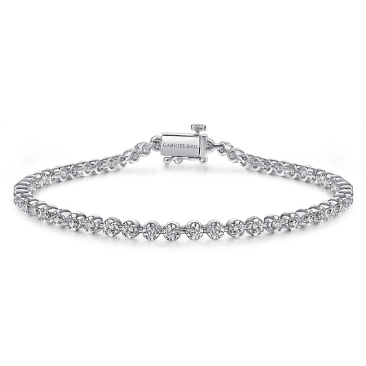 Tennis Bracelet 14K White Gold Diamond 1ct — Gabriel & Co. TB4225W45JJ