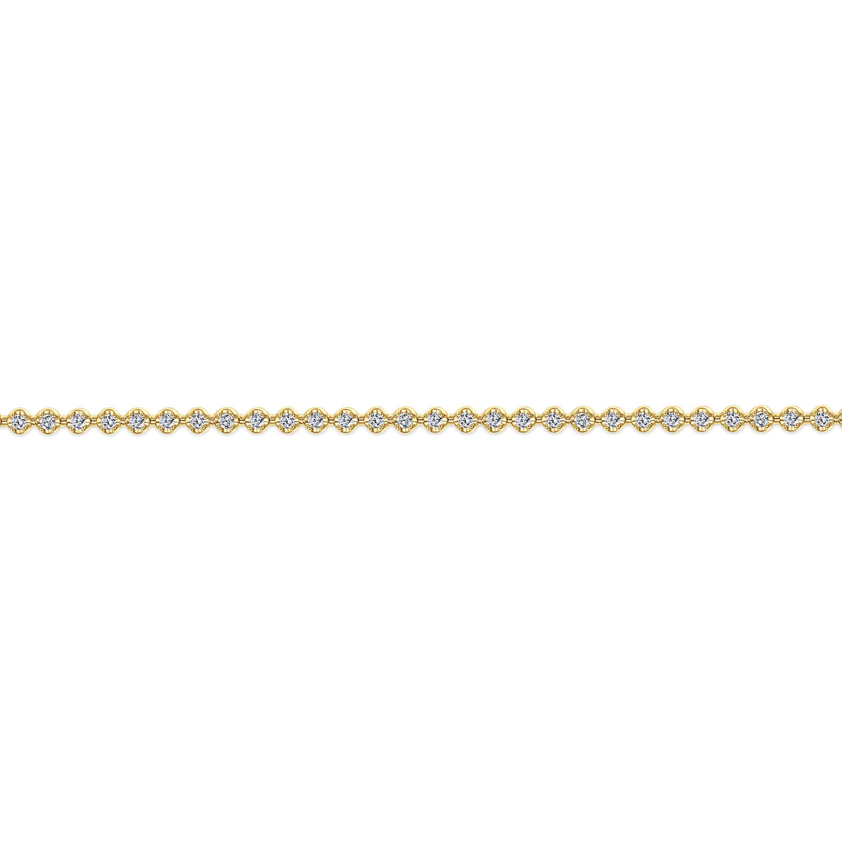 14K Yellow Gold Buttercup Set Diamond Tennis Bracelet — Gabriel & Co. TB4225Y45JJ