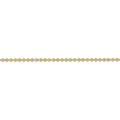 14K Yellow Gold Buttercup Set Diamond Tennis Bracelet — Gabriel & Co. TB4225Y45JJ