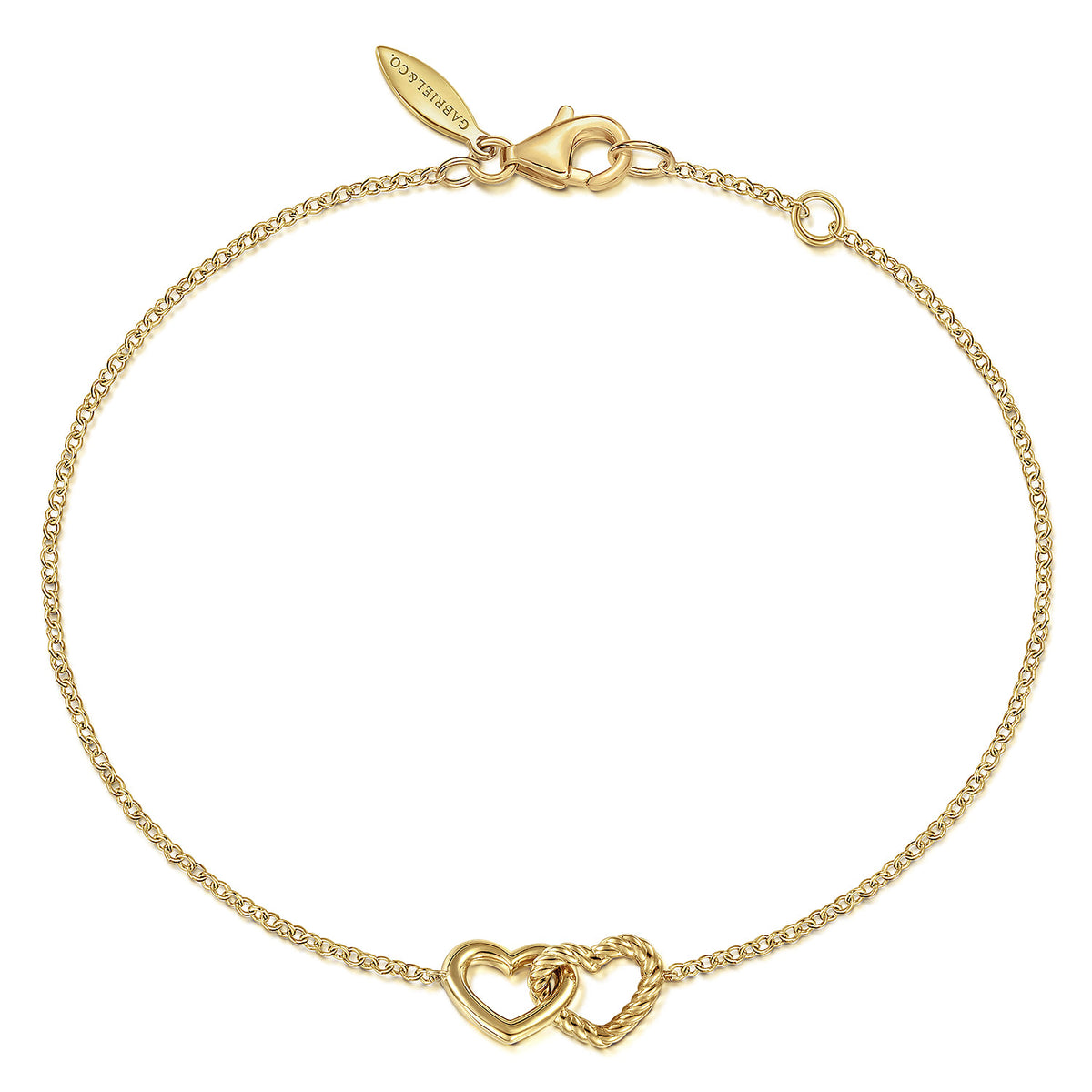 14K Yellow Gold Hearts Chain Bracelet — Gabriel & Co. TB4360Y4JJJ