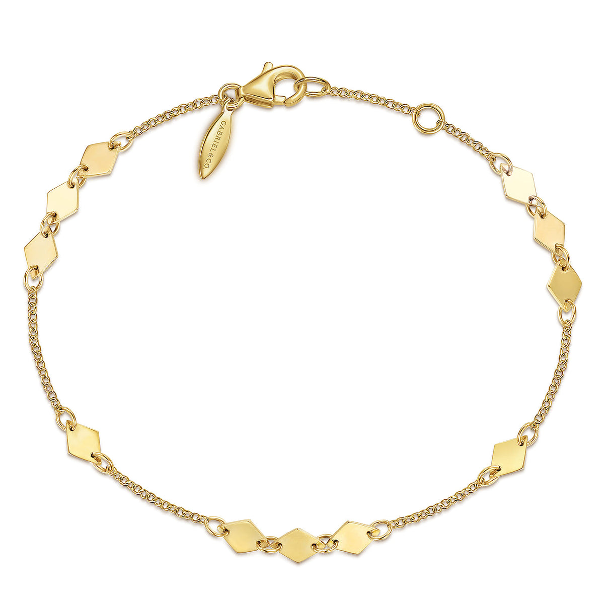 14K Yellow Gold Stations Bracelet — Gabriel & Co. TB4422Y4JJJ