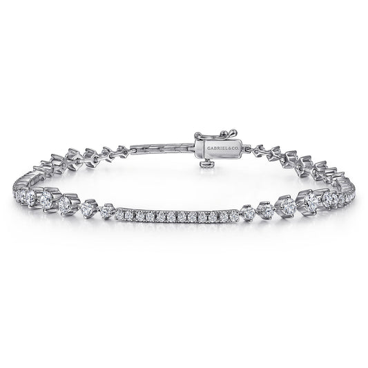 14K White Gold Diamond Tennis Bracelet — Gabriel & Co. TB4427W45JJ