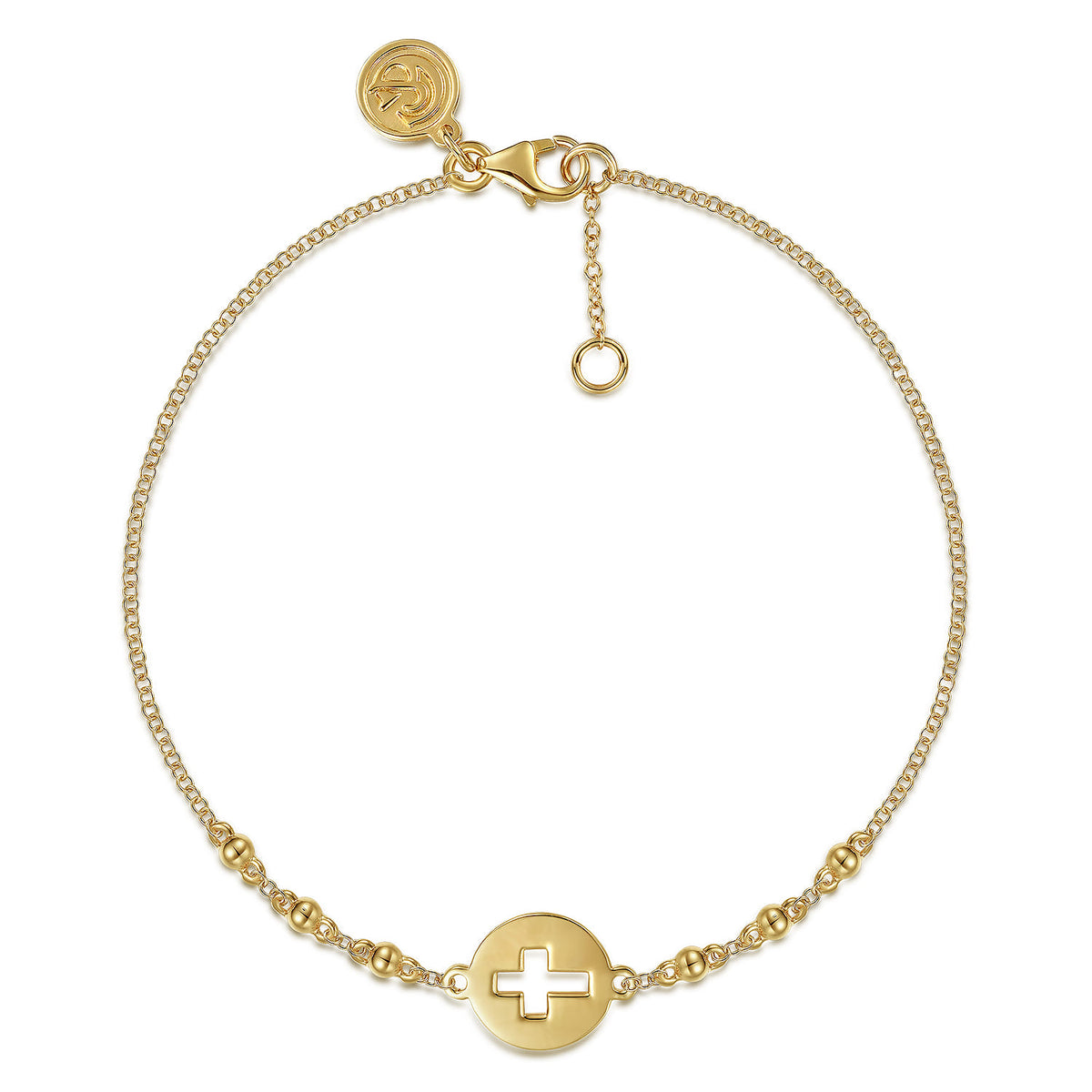 Cross Bracelet 14K Yellow Gold Bujukan — Gabriel & Co. TB4638Y4JJJ