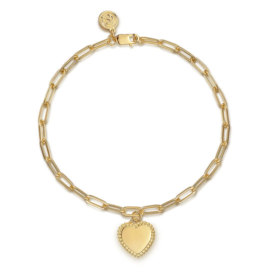 14K Yellow Gold Paperclip Chain Bracelet-Bujukan — Gabriel & Co. TB4874-7Y4JJJ