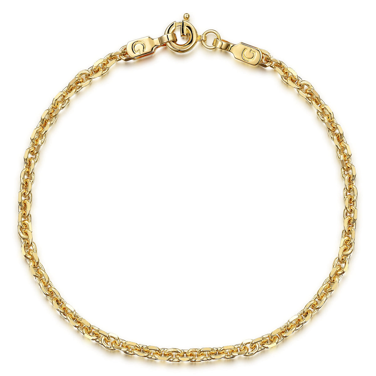 14K Yellow Gold Link Chain Bracelet — Gabriel & Co. TB4878Y4JJJ