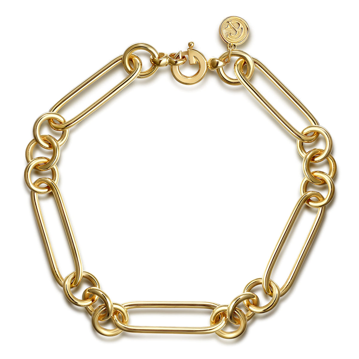 Link Chain Bracelet 14K Yellow Gold 7.5inch — Gabriel & Co. TB4933-75Y4JJJ