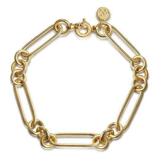 Link Chain Bracelet 14K Yellow Gold 7.5inch — Gabriel & Co. TB4933-75Y4JJJ