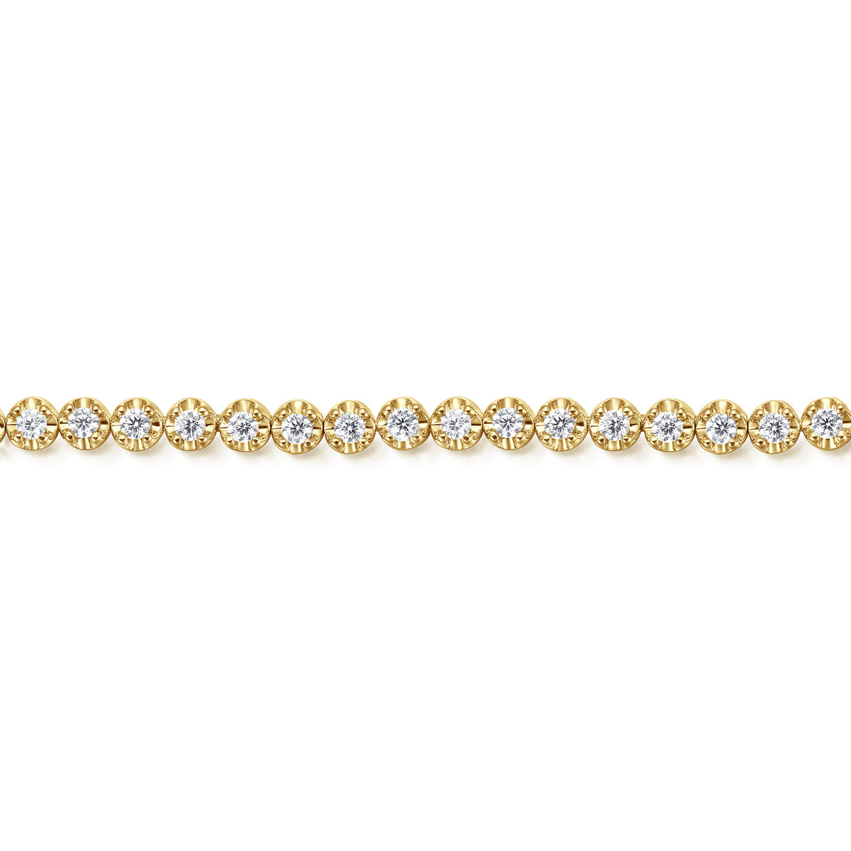 14K Yellow Gold Diamond Tennis Bracelet — Gabriel & Co. TB4954Y45JJ