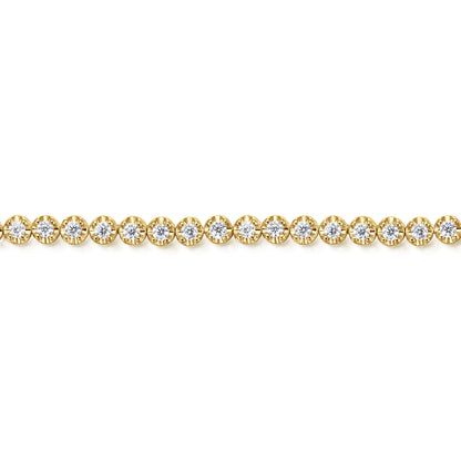 14K Yellow Gold Diamond Tennis Bracelet — Gabriel & Co. TB4954Y45JJ