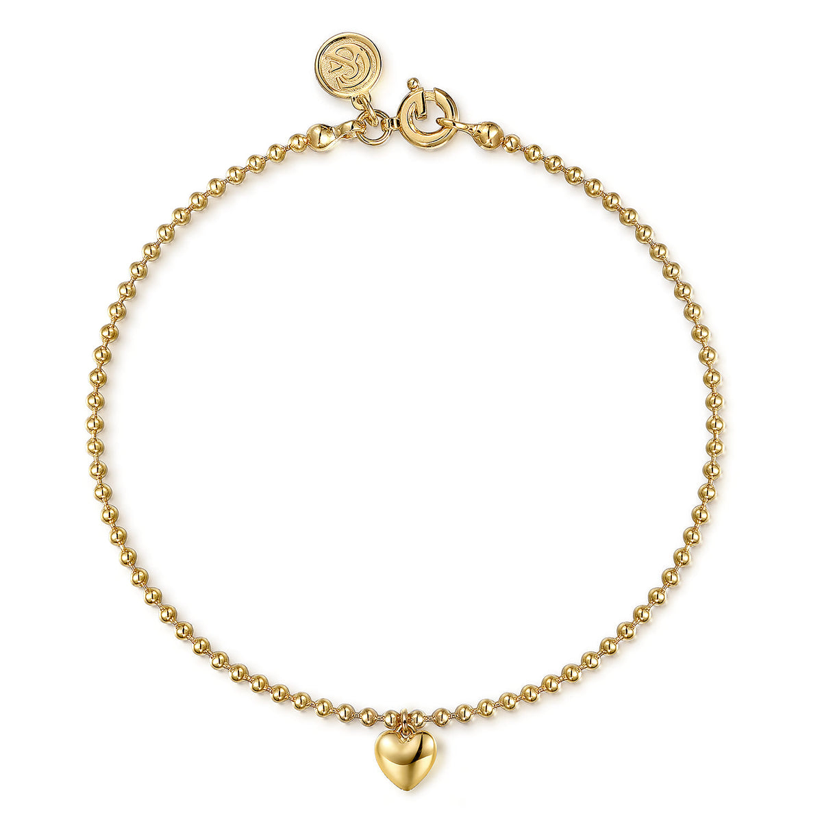 Charm Bracelet Heart 14K Yellow Gold Bujukan — Gabriel & Co. TB4999Y4JJJ
