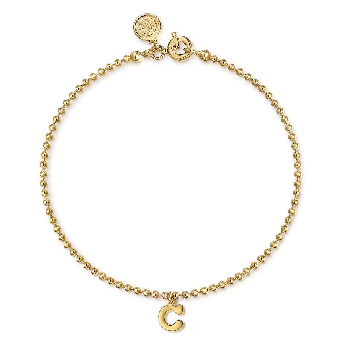 14K Yellow Gold Bujukan Initial C Bracelet — Gabriel & Co. TB5001C-Y4JJJ