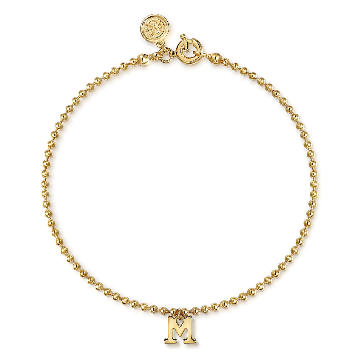 14K Yellow Gold Bujukan Initial M Bracelet — Gabriel & Co. TB5001M-Y4JJJ