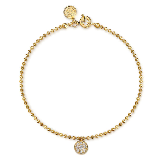 14K Yellow Gold Bujukan WS Pave Charm Bracelet — Gabriel & Co. TB5003Y4JWS