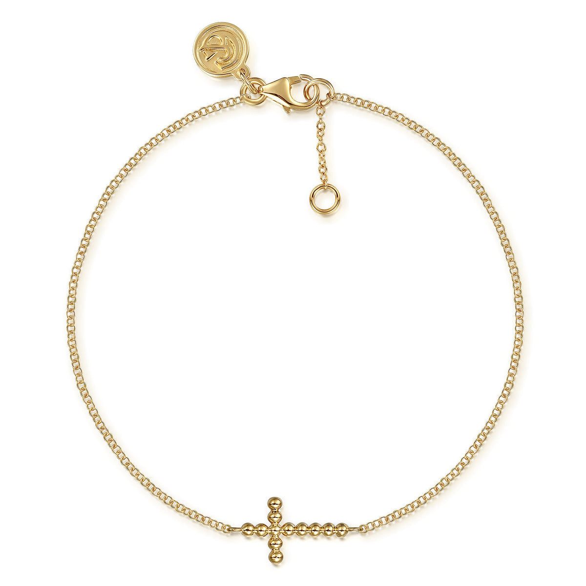 14K Yellow Gold Cross Bracelet-Bujukan — Gabriel & Co. TB5006Y4JJJ