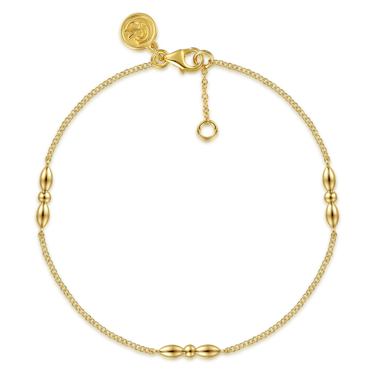 14K Yellow Gold Bujukan Ball Puffy Maquise Station Bracelet — Gabriel & Co. TB5273Y4JJJ