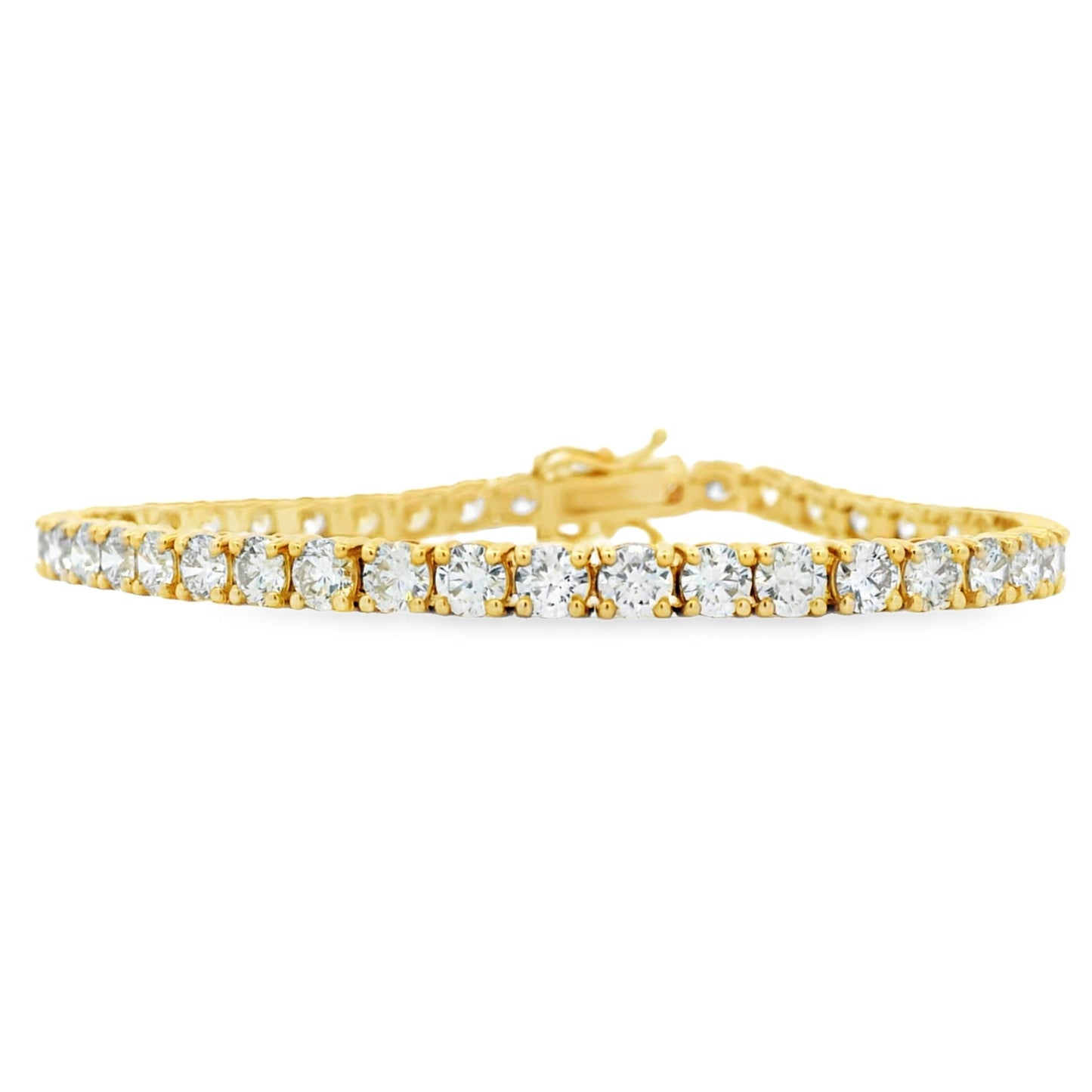 14k yellow gold 9.04ctw tennis bracelet 