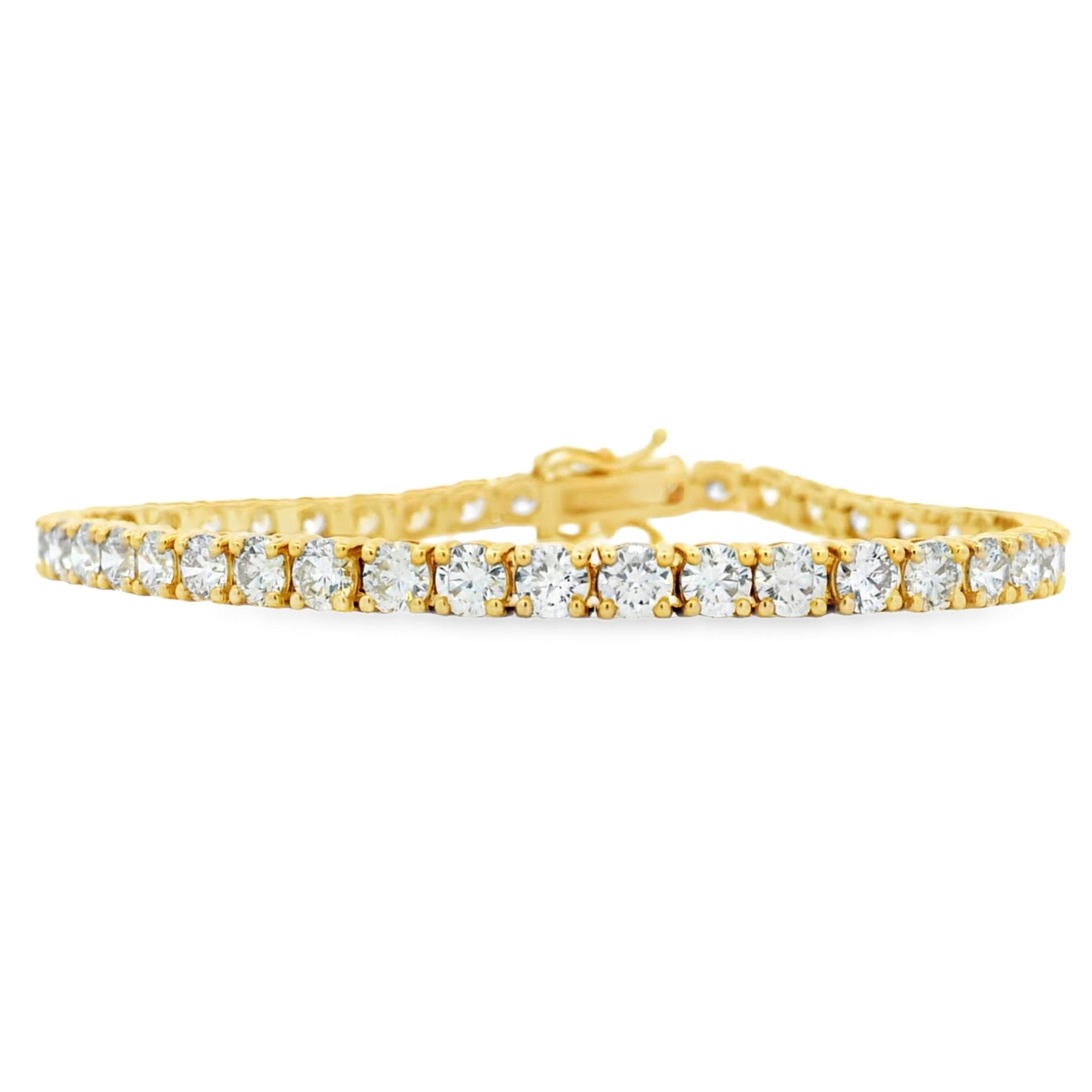 14k yellow gold 9.04ctw tennis bracelet 