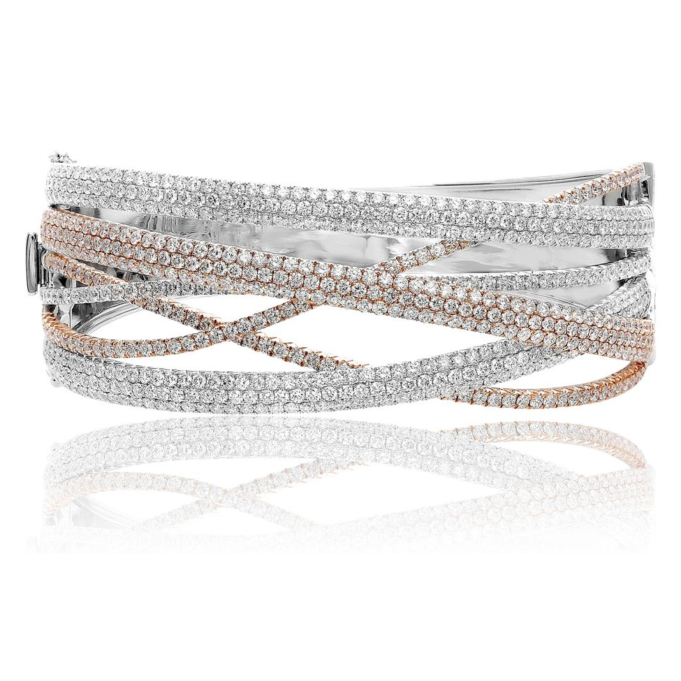Tri-Colored Diamond Bangle — view 1
