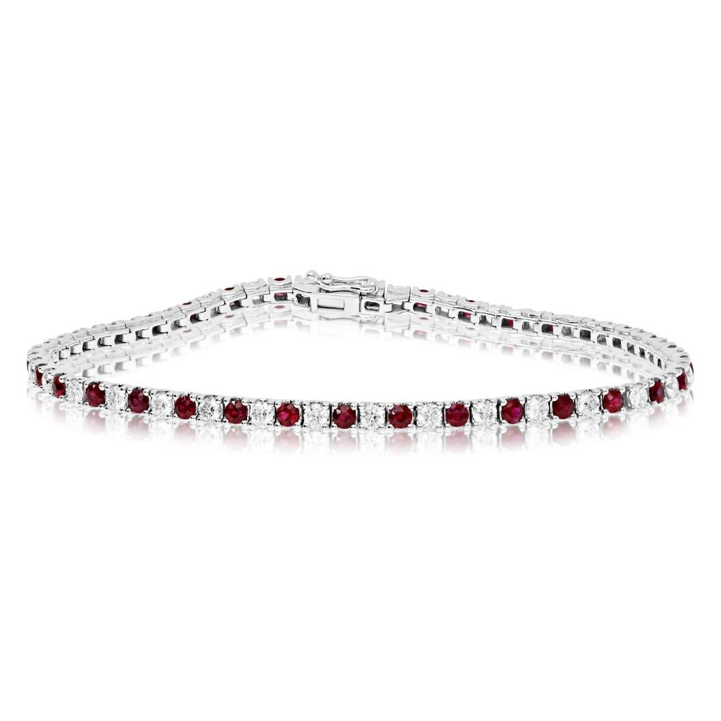 4-Carat White Diamond Tennis Bracelet — view 1