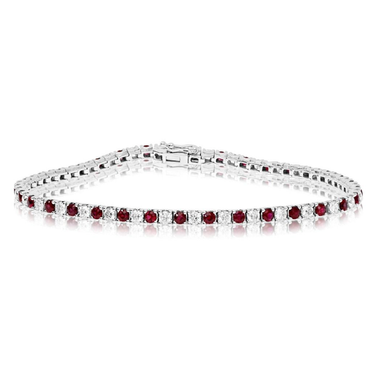 4-Carat White Diamond Tennis Bracelet — view 1