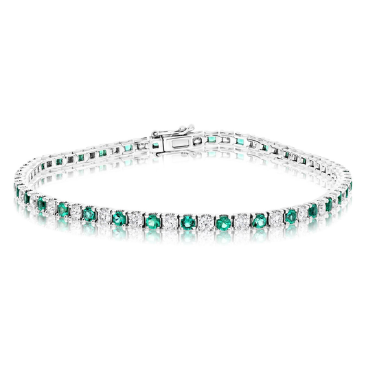 5-Carat White Diamond Tennis Bracelet — view 1