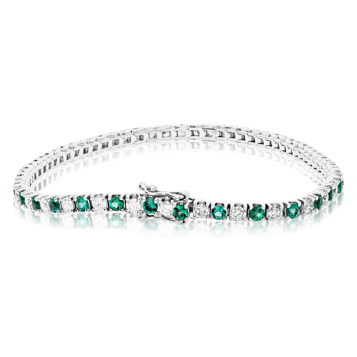 5-Carat White Diamond Tennis Bracelet — view 2