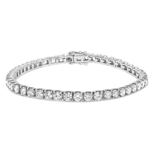 Classic White Gold & Diamond Tennis Bracelet — view 1