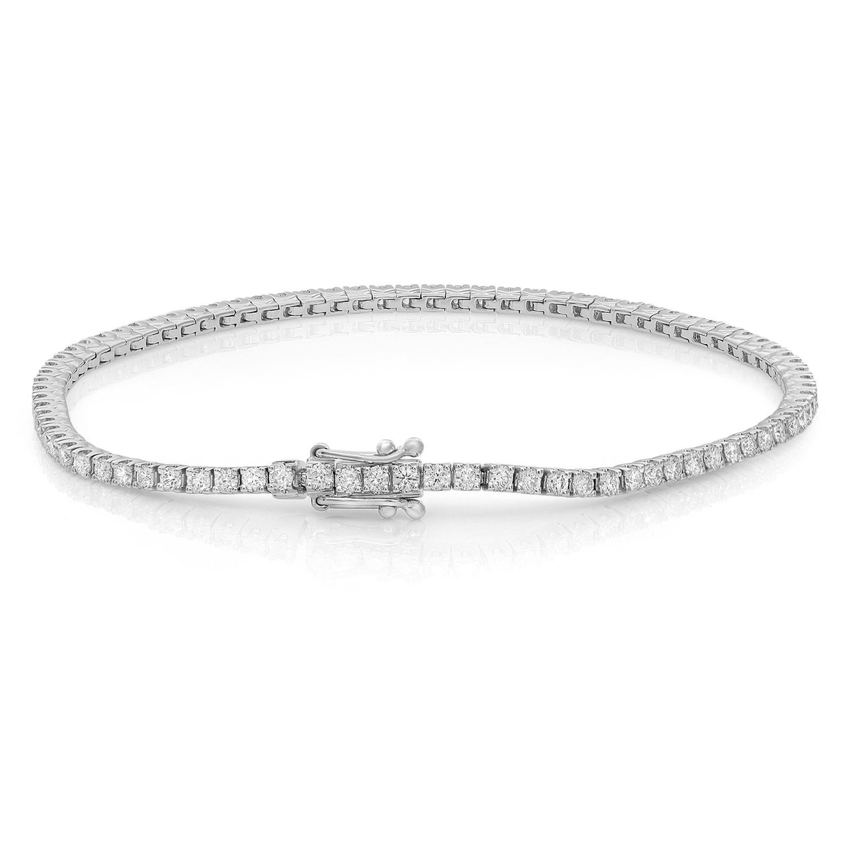 4-Carat White Diamond Tennis Bracelet — view 1