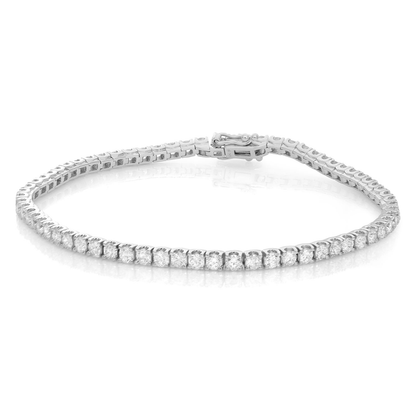 4-Carat White Diamond Tennis Bracelet — view 2